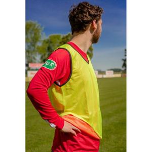 Chaleco de entrenamiento reversible amarillo y naranja PowerShot image-0