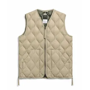 Militärische Daunenjacke mit V-Ausschnitt und W-Reißverschluss Taion Coquille souple image-0