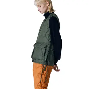 Gilet con zip a frange con scollo a V Taion image-5