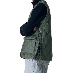 Gilet con zip a frange con scollo a V Taion image-6