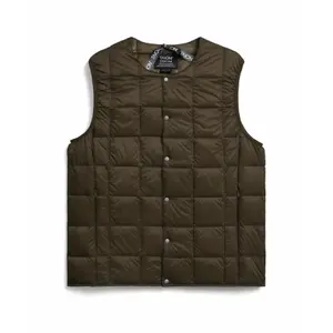 Doudoune intérieure boutonnée basique à col rond Taion image-0