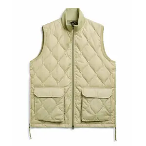 Ärmellose, gerippte Militär-Daunenjacke mit hohem Kragen und Reißverschluss Taion image-0