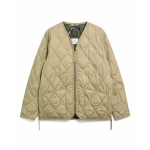 Militärische Daunenjacke mit Reißverschluss und V-Ausschnitt Taion image-0