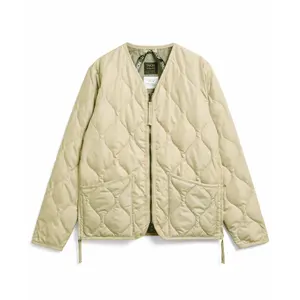 Militärische Daunenjacke mit Reißverschluss und V-Ausschnitt Taion image-0
