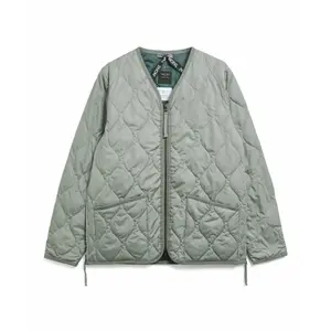 Militärische Daunenjacke mit Reißverschluss und V-Ausschnitt Taion