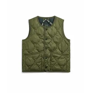Children's round-neck sleeveless military button-down jacket Taion image-0