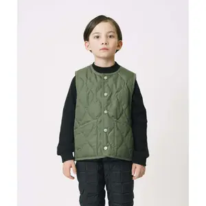 Children's round-neck sleeveless military button-down jacket Taion image-1