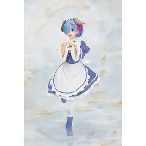 Collectible figurine Taito Prize ReZero - Starting Life in Another World Rem Memory Snow Puppy Ver. Renewal Edition image-0