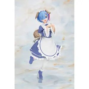 Collectible figurine Taito Prize ReZero - Starting Life in Another World Rem Memory Snow Puppy Ver. Renewal Edition image-1