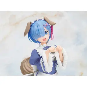 Collectible figurine Taito Prize ReZero - Starting Life in Another World Rem Memory Snow Puppy Ver. Renewal Edition image-3