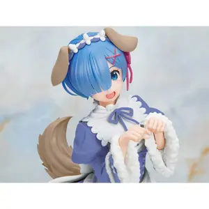 Collectible figurine Taito Prize ReZero - Starting Life in Another World Rem Memory Snow Puppy Ver. Renewal Edition image-4