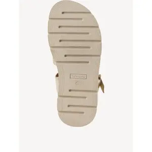 Womens leather wedge sandals Tamaris image-4