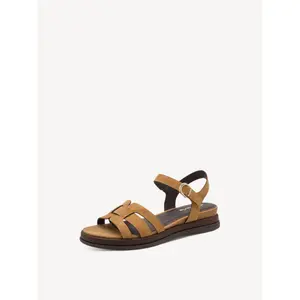 Kobiece sandały na koturnie ze skóry Tamaris image-1