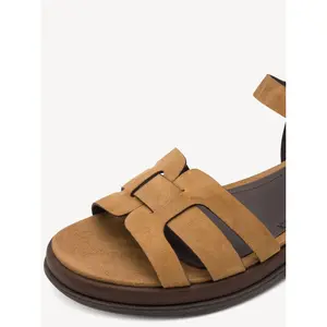 Kobiece sandały na koturnie ze skóry Tamaris image-6