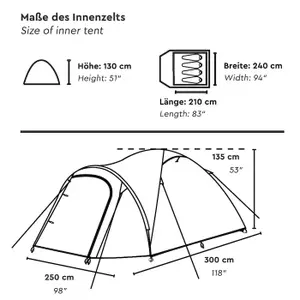 Dome Telt 4 Personer Tambu Outdoor Haika image-3