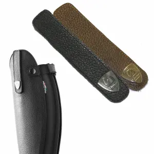 Verwisselbare riem zonder versiering in gezaaid leder Tattini image-0