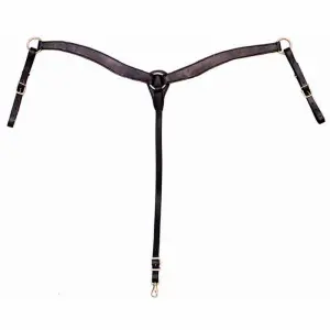 Smooth leather hunting collar for horses Tattini Western image-0