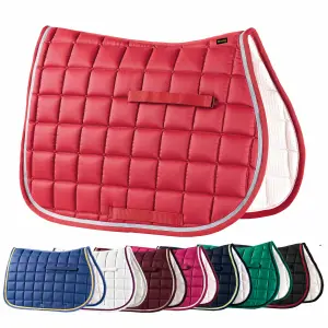 Padded horse saddle pad with check pattern Tattini image-0