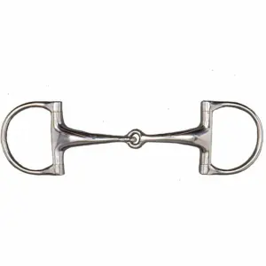 Mors de filet verdun brisé en inox à gros canons Tattini