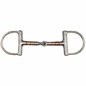 Verdun snaffle bit broken in stainless steel copper rollers Tattini image-0