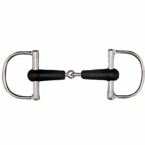 Verdun stainless steel snaffle bit with rubber barrels Tattini image-0