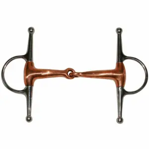 Mors à aiguille pour cheval en inox à canons cuivre plein Tattini image-0