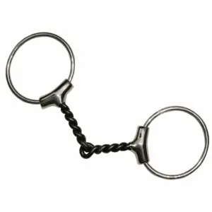 Bocado de 2 anillos, de acero inoxidable, con orificios finosTattini torsad‚s image-0