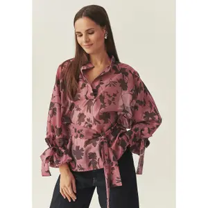 Blusa maniche lunghe con cintura donna Tatuum Tilta image-1
