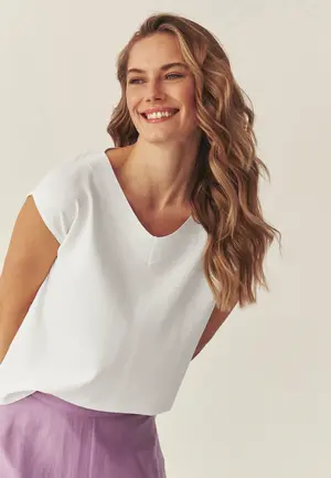 Maglietta in maglia con viscosa donna Tatuum Kanda image-4