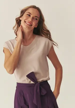 Maglietta in maglia con viscosa donna Tatuum Kanda image-1