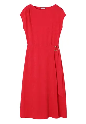 Crinkled Dress with Belt Women Tatuum Sadi image-0