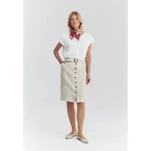 Linen Skirt with Belt Women Tatuum Soforita image-2