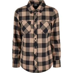 tb1280-03500-u-women-s-plaid-flannel-shirt-urban-classics-turnup-black-taupe