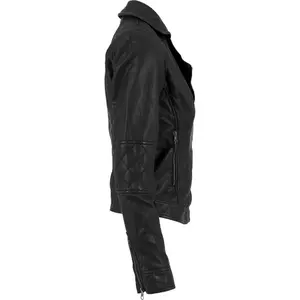 Donna Urban Classic parka in pelle imitazione biker image-5