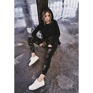 Women's hooded sweatshirt Urban Classic polar fleece zip image-3