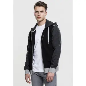 Hooded sweatshirt Urban Classic 3-tone sweat zip image-0