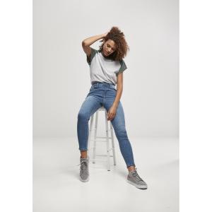 T-shirt för kvinnor Urban Classics contrast raglan (Grandes tailles) image-1