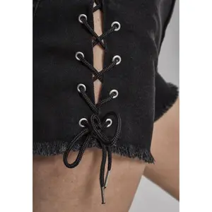 Short femme Urban Classic waist denim lace up image-6