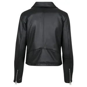 Parka mulher motociclista urbana clássica de couro falso image-6