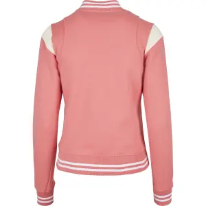 Ladies teddy jacket Urban Classics inset college- large sizes image-1
