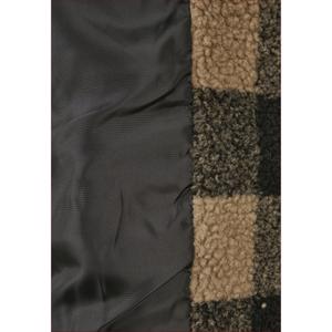 Fleece Frau große Größen Urban Classics hooded oversized check sherpa image-5