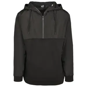 Hooded sweatshirt Urban Classic military half zip  image-0