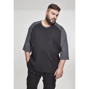 T-shirt i stor storlek Urban Classic contrat 3/4 leeve raglan