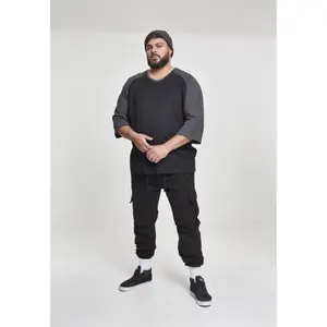 T-shirt i stor storlek Urban Classic contrat 3/4 leeve raglan image-1