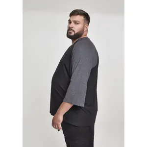 T-shirt i stor storlek Urban Classic contrat 3/4 leeve raglan image-3