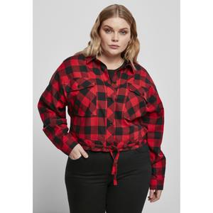 tb3753-00044-u-woman-s-shirt-urban-classics-short-oversized-check-grandes-tailles-black-red