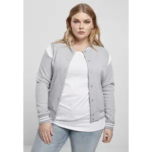 Γυναικεία ζακέτα Urban Classics organic inset college (grandes tailles) image-1
