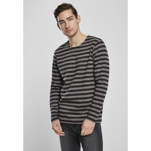 tb3801-02741-u-long-sleeve-t-shirt-urban-classics-regular-stripe-grandes-tailles-dark-gray-black
