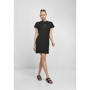 Women's t-shirt dress Urban Classics cut on sleeve printed (large sizes) image-3