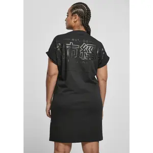 Women's t-shirt dress Urban Classics cut on sleeve printed (large sizes) image-6
